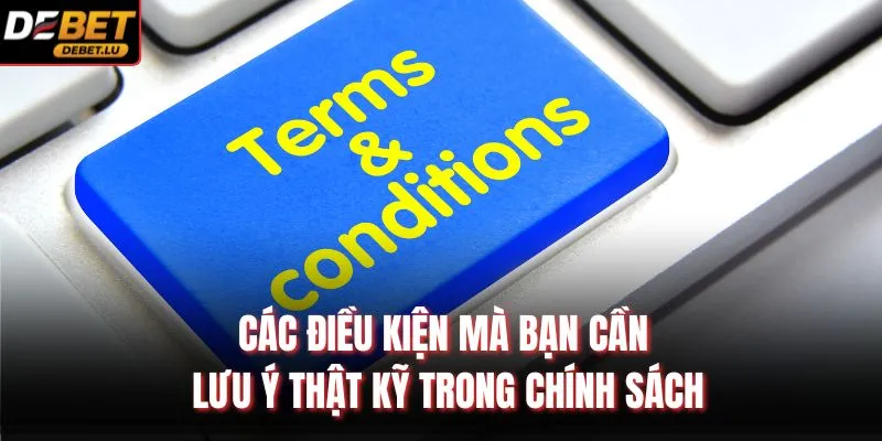 Các điều kiện mà bạn cần lưu ý thật kỹ trong chính sách
